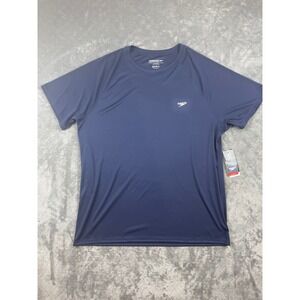 Speedo Mens Easy Swim Shirt 2XL Navy Blue UPF‎ 50+ Protection Turbodri